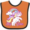 thumbnail image 3 of Inktastic Big Sister Unicorn Girls Baby Bib, 3 of 4