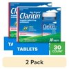(2 pack) Claritin Allergy Relief 24 Hour Non-Drowsy Loratadine Antihistamine Allergy Medicine Tablets, 30 Count