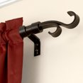 Flourish 1" Single Drapery Rod & Hardware Set, 42"120" Dark Oil Rubbed