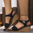 thumbnail image 2 of DAFEI Sandales Femmes Habillées à Plateforme Compensée Sandales Légères d'Été à Bride Sandales Décontractées de Vacances Augmenter la Hauteur Chaussures Rétro de Villégiature, 2 of 7