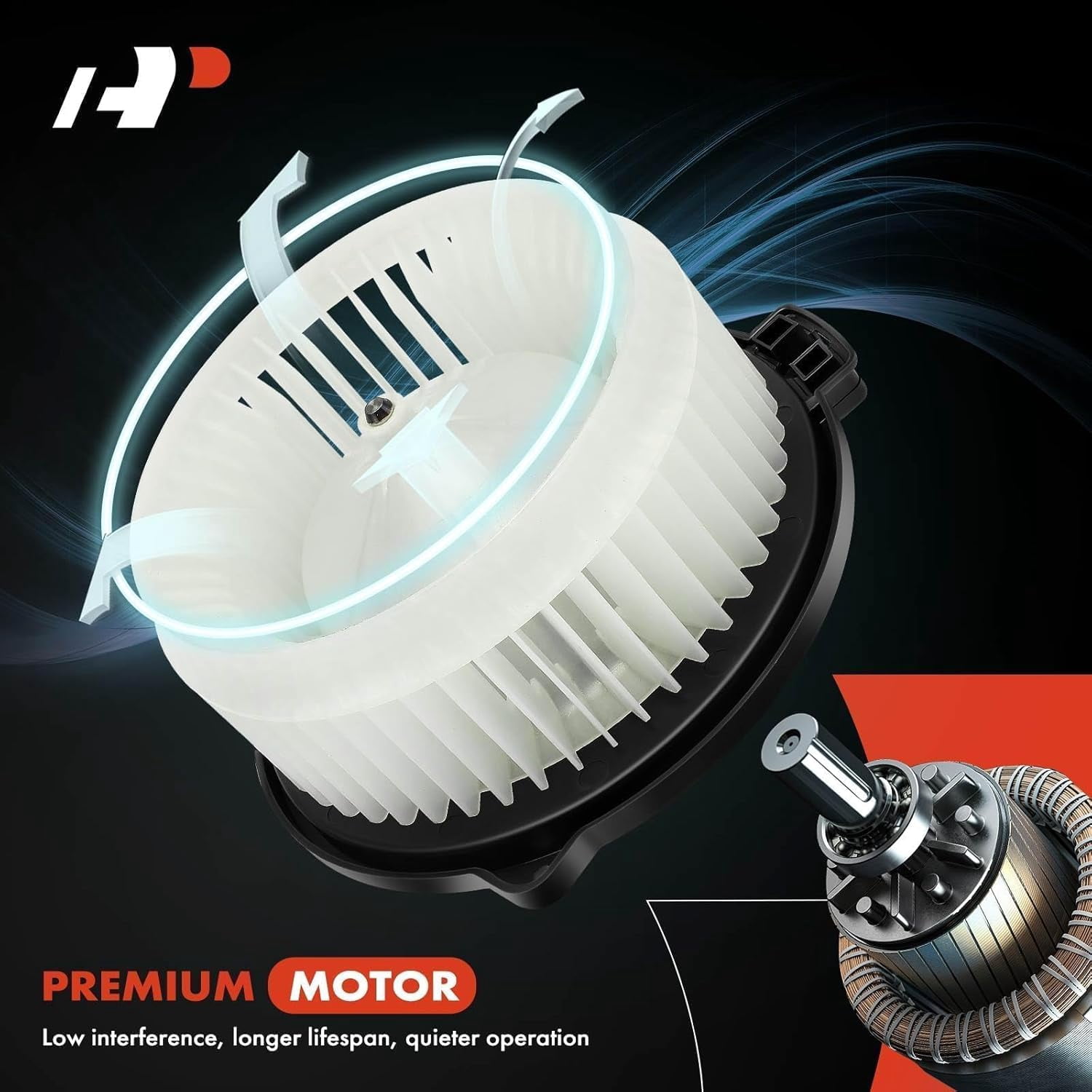 A-Premium Heater Blower Motor with Fan Cage Replacement for Ford Ranger 1998-2011 Explorer 1995-2001 Mercury Mountaineer 1997-2001