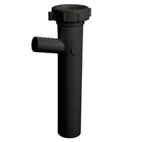 1-1/2" x 8" Black Branch Tailpiece w/ 3/4" Direct Connect for Sink