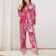 thumbnail image 2 of Balery Pink Balloon Puppy Art Conjunto de Pijama con Estampado para Mujer, Conjunto de Dos Piezas con Manga Larga, Ropa de Dormir Suave con Bolsillos, Pijamas Cómodos-Small, 2 of 7