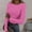 Red, variant on ASFGIMUJ Women’s Long Sleeve Ribbed T Shirt Solid Color Crew Neck Slim Fit Basic Top for Everyday Wear