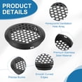 thumbnail image 3 of Uxcell Circular Air Vents, Round Mesh Hole Inclined Soffit Vent Stainless Steel Dual Panel Round Mesh Hole Louver Black 65mm, 3 of 7