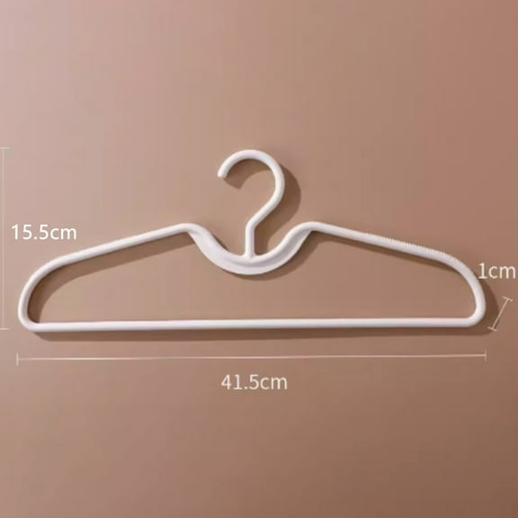 AFQH Plastic Hangers 10 Pack, Plastic Clothes Short Neck Hangers Non Slip Hangers, Ultra Thin Hangers Space Saving, white Hangers for Closet