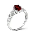 thumbnail image 2 of 1.60 Carat Garnet Gemstone and Accent White Diamond Ring, 2 of 4