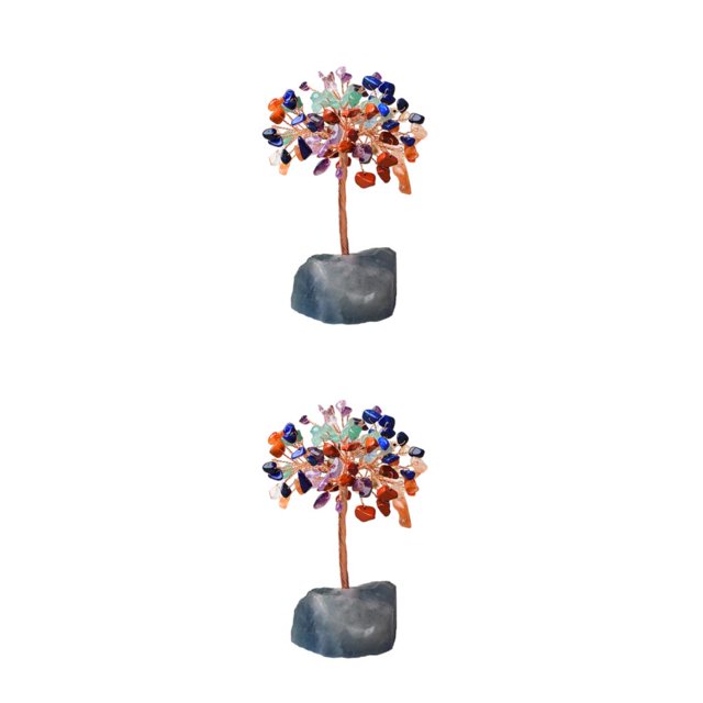 Bewildely Exquisita rebanada de ágata envuelta en alambre para manualidades, regalo para curar cristales, piedras, árbol natural, hogar Type1 NO1