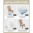 thumbnail image 6 of Navy Blue Summer Beach Chair Seat Covers for Dinning Room 6 Pack, Comfortable Stretch Chair Slipcovers Cushion Protector for Banquet Kitchen Coastal Nautical Ocean Seaside, 6 of 6