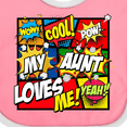 thumbnail image 4 of Inktastic My Aunt Love Me Boys or Girls Baby Bib, 4 of 4