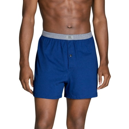 Big Men's Assorted Knit Boxer Extended Sizes, 4 Pack