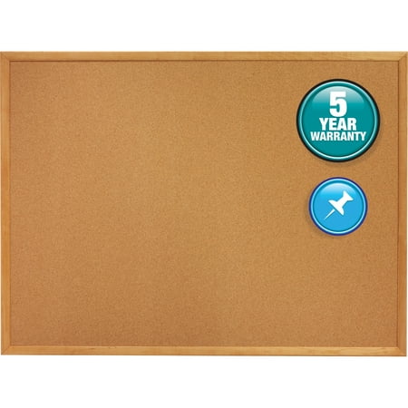 Oak Enclosed Bulletin Board - Quartet, QRT303, Oak Frame Standard Cork Bulletin Boards, 1 / Each