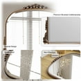 thumbnail image 3 of Easy4Home 36"x27" Vintage Mirror Arched Decorative Wall Mirror, Antique Silver, 3 of 6