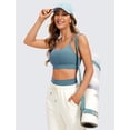 thumbnail image 3 of Sostén CRZ YOGA Butterluxe sin varillas con relleno y espalda en Y azul M, 3 of 5