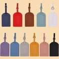 thumbnail image 6 of 11PCS 11 Colors Privacy Cover Label Tags PU Leather Labels Tags Horizontal Personalized Travel Suitcase Identifier with Adjustable Buckle Strap, 6 of 9
