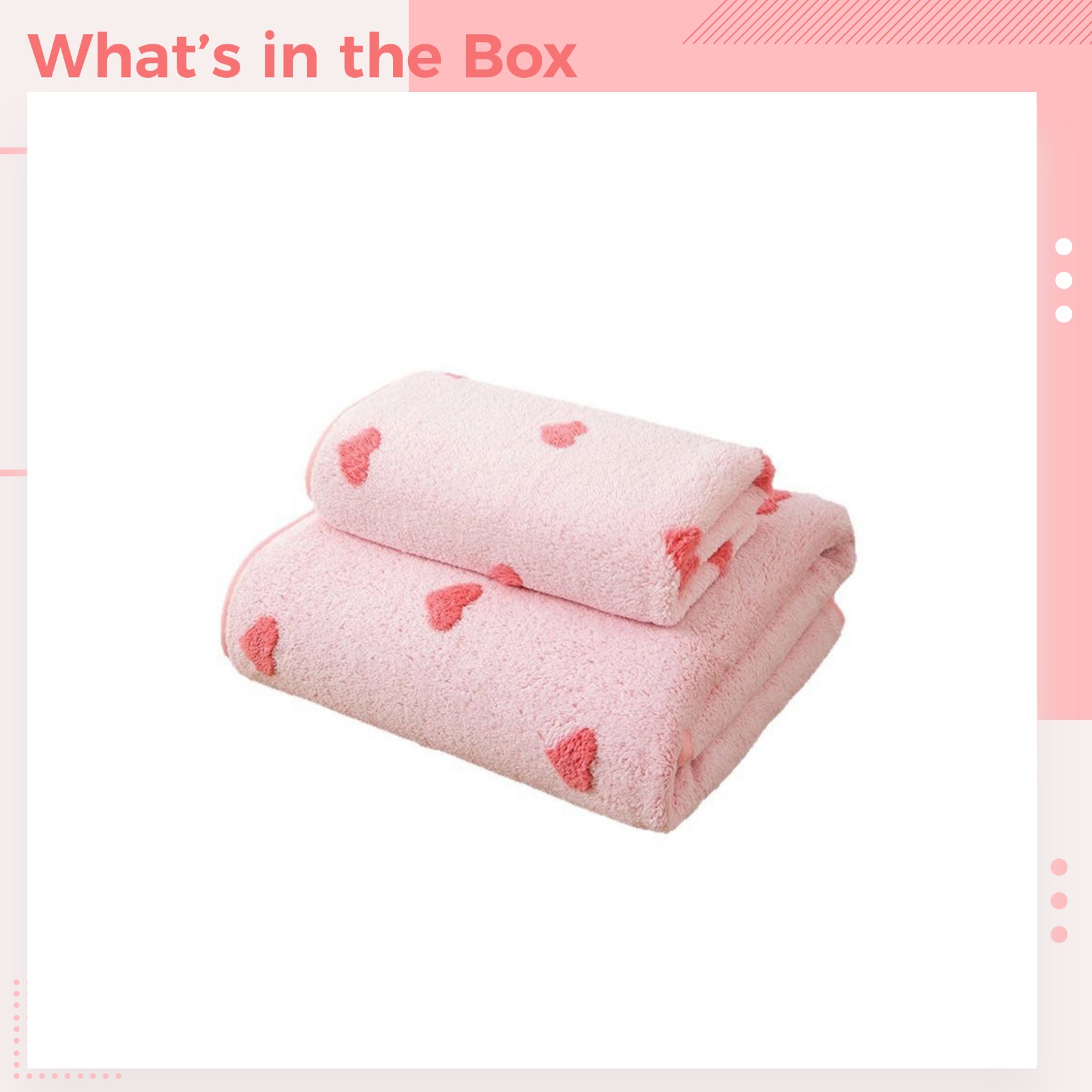 4 Pcs Coral Fleece Bathroom Hand Towels Set, Highly Absorbent Quick Dry Bath Towel, 13.4 x 29.1 in / 34 x 74 cm, Valentine's Day Pink Towel Set