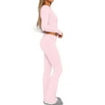 thumbnail image 4 of Scyoekwg Workout Outfits For Women 2 Piece Slim Fitting Sports Sets Long Sleeve Tops Long Pants Fashion Two Piece Set Casual Matching Outfits Sets (Pink,S), 4 of 6