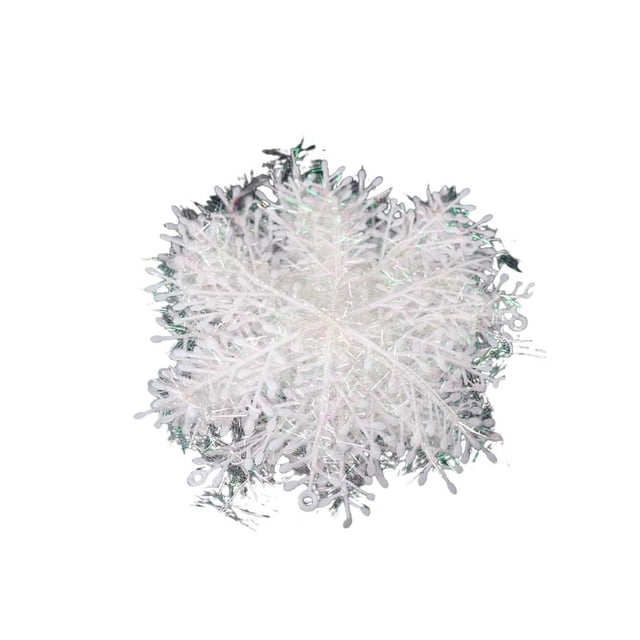 Minnieouse 30 Uds. De copos de nieve blancos, accesorios para hacer joyas DIY, adorno de árbol, adorno de Navidad, decoraciones para fiestas y festivales Ropa, zapatos y accesorios Miscelánea Blanco Minnieouse JJ9397-00