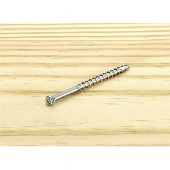 Starborn  No.8 x 2.5 in. Star Trim Head Stainless Steel Deck Screws - Silver - Pack of 75