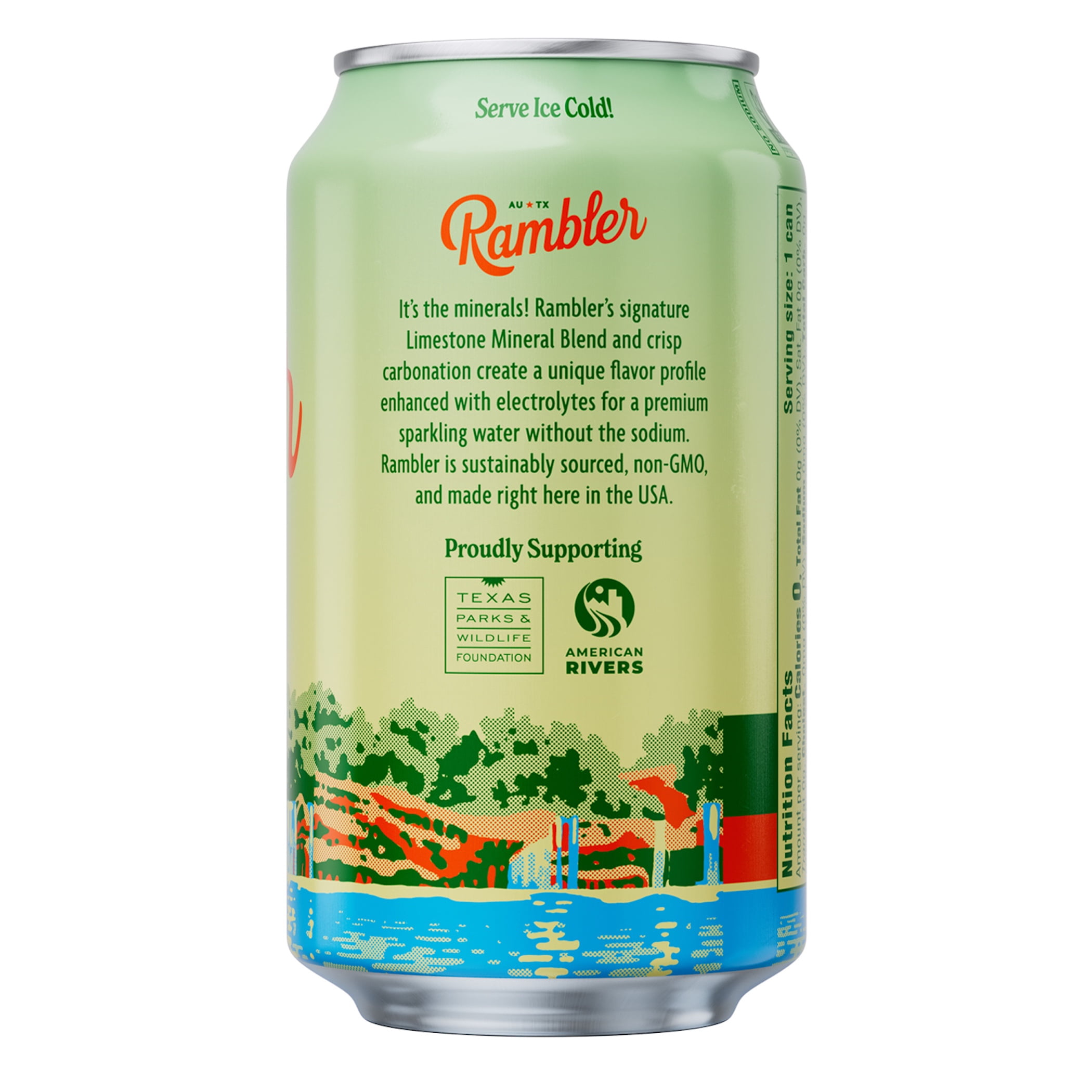 (3 pack) Rambler Lemon Lime Sparkling Water 8 - 12 fl Oz Cans