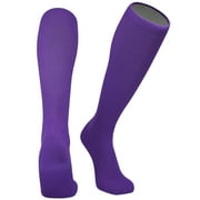 Mk Socks All Sport Knee High Long Baseball Football Tube Socks, Purple (L)