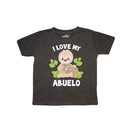 

Inktastic Cute Sloth I Love My Abuelo with Green Leaves Gift Toddler Boy or Toddler Girl T-Shirt