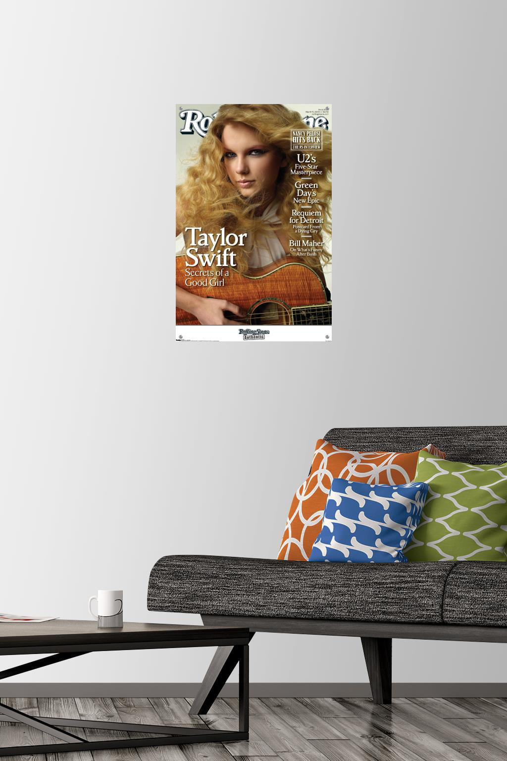 Rolling Stone Magazine - Taylor Swift Wall Poster with Wooden Magnetic  Frame, 22.375 x 34 