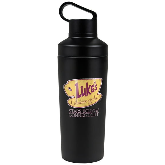 Gilmore Girls Official Lukes Connecticut 18 oz Insulated Water Bottle, Leak Resistant, Vacuum Insulated Stainless Steel with 2-in-1 Loop Cap
