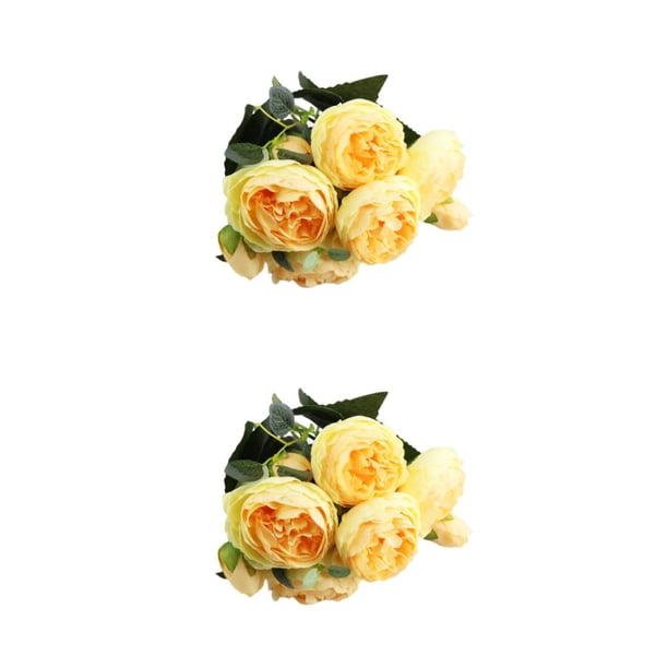 Peonías artificiales Advancent Flores de seda Ramo falso Arreglos de jarrones florales Type5 NO5