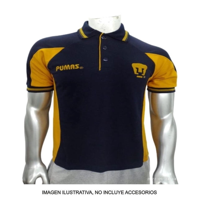 Playera Polo Garra Azul Pumas UNAM Talla G Pique manga corta azul marino