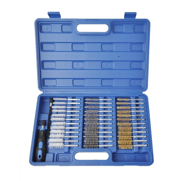 Juego de cepillos de alambre WINTOOLS de 38 piezas con vástago hexagonal de 1/4 y funda
