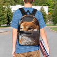 thumbnail image 4 of Lukts Regal Shiba Inu Pattern 15 Inch Student Backpack, Waterproof Laptop Backpack with Adjustable Shoulder Straps, Lightweight Travel, Campus Backpack, Unisex, 4 of 6