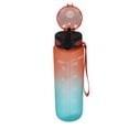 thumbnail image 3 of Small Water Bottle, Time Marker  Water Bottle With Sticker Rope For Gym For Office For Cycling Red Cover Gradient, 3 of 8