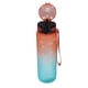 thumbnail image 4 of Botella de agua portátil de 1000 ml, con degradado esmerilado, para deporte, con tapa de rebote y adhesivo, color rojo degradado., 4 of 14