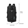 thumbnail image 2 of Fiudx Mochila Deportiva de Viaje, Diseño de Múltiples Correas, Se Transforma En Un Bolso Oculto, Compartimento Independiente para Zapatos, Separación Entre Seco y Húmedo, Nailon de Secado Rápido, Ide, 2 of 2