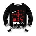 thumbnail image 3 of Gubotare Boys Christmas Pajamas Kids Christmas Pajamas Little Girls Long Sleeve Pjs Set Boys Jammies Size 7-8 (Black,7-8 Years), 3 of 4