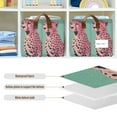 thumbnail image 4 of Yayeee Foldable Storage Basket for Shelves with Handles Waterproof Cloth Bins, Big Pink Cheetah, 4 of 7