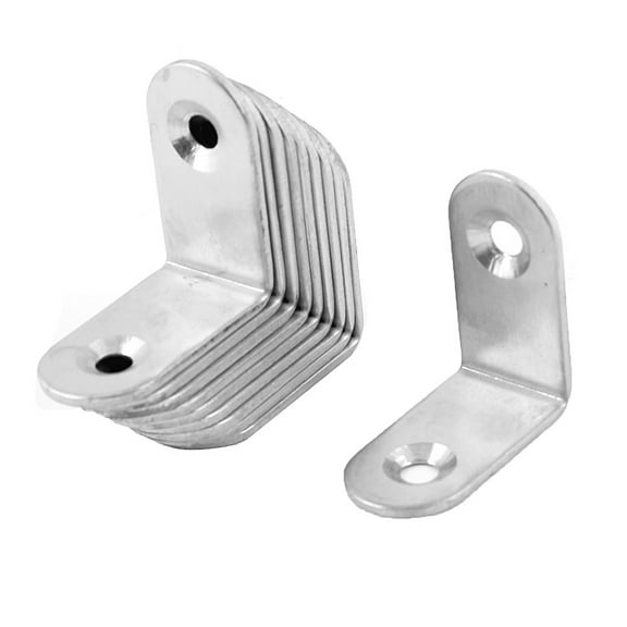 Unique Bargains 10Pcs 30mm x 30mm 90 Degree Shelf Support Corner Brace Angle Bracket