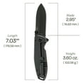 thumbnail image 5 of CRKT Squid XM Everyday Carry Assisted Folding Knife with Frame Lock: D2 Plain Edge Blade, G10 Handle, Pocket Clip, 2495K, 5 of 5