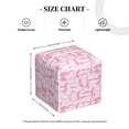 thumbnail image 4 of Lsque Ribbon Bow Printed Tissue Box Cover Holder, Facial Paper Organizer Dispenser,Square with Bottom Belt, PVC Leather Decorative Organizer, 4 of 8