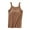 Khaki, variant on OGLCCG Women Camisole with Built in Bra Sleeveless Tank Tops Breathable Comfy Cami Shirts Basic Padded Layering Yoga Tops