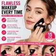 thumbnail image 4 of 15PCS Black Triangle Powder Puff Set, Soft Velour Makeup Puffs with Finger Strap, Reusable Face Powder Applicator for Loose Powder, Foundation, Setting Powder and Makeup Blending, 4 of 8
