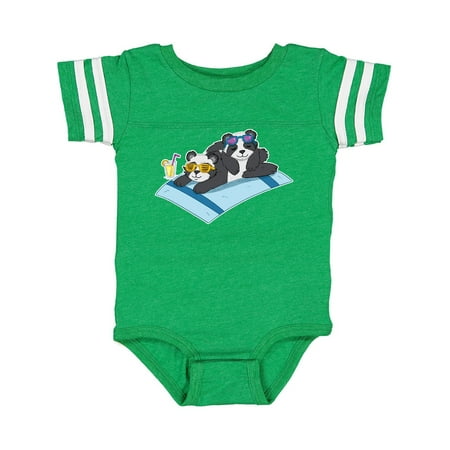 

Inktastic Cute Baby Pandas Sunbathing Gift Baby Boy or Baby Girl Bodysuit