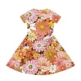 thumbnail image 5 of Binienty Boho Girls Dresses Short Sleeve Comfy Soft Hippie Floral Casual Dress Teen Lightweight Swing Sundress with Pockets Kids Summer Outfits, 5 of 6