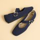 thumbnail image 1 of Mary Jane Zapatos para mujeres pisos de ballet de punta cuadrada con zapatillas de tiras de tobillo zapatos de vestir cómodos zapatos de punto, 1 of 6