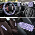 thumbnail image 4 of HUIACONG Aztec Cow Print Seat Covers for Cars Full Set Universal Car Accessories Seat Covers Front and Back with Steering Wheel Cover Arm Rest Cover Seat Belt Pads Headrest Cover Coasters Keychain, 4 of 8