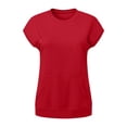 thumbnail image 7 of ibuvkizy Womens Hoodless Sweatshirts Cuffed Cap Sleeve Crew Neck Front Kangaroo Pocket Loose Fit Pullover Casual Athletic Workout Layering Tops Solid Colors for Yoga Running,2XL, 7 of 7