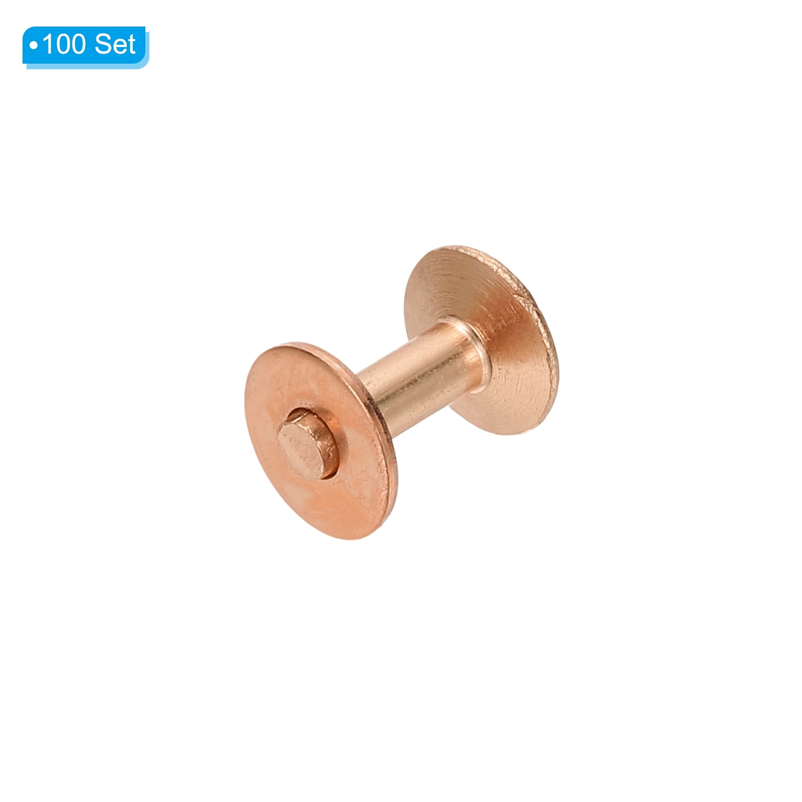 11x4x12mm Studs for Clothing, 100 Sets Spikes for Clothes Studs and Spikes Leather Rivets Burrs Copper Fastener Metal Screw Posts for Leather Jacket Crafting Crafts Fabric
