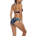 thumbnail image 4 of SAYOO 2 piezas de trajes de baño para mujer, sujetador halter de color de contraste acolchado con amarre para adultos + calzoncillos SAYOO Sexy, 4 of 5