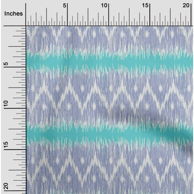 oneOone Polyester Lycra Fabric Chevron Ikat Decor Fabric Printed BTY 56 Inch Wide